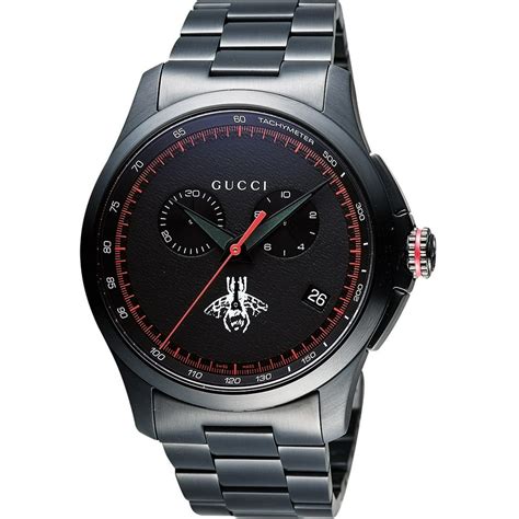 gucci i digital mens black watch|stainless steel Gucci watch men.